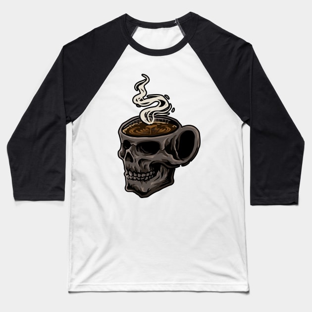 Coffee or Die shirt - Skull shirt - coffee shirt - funny shirt - boyfriend gift - yoga shirt - punk shirt - skeleton shirt - coffee or Death Baseball T-Shirt by NouniTee